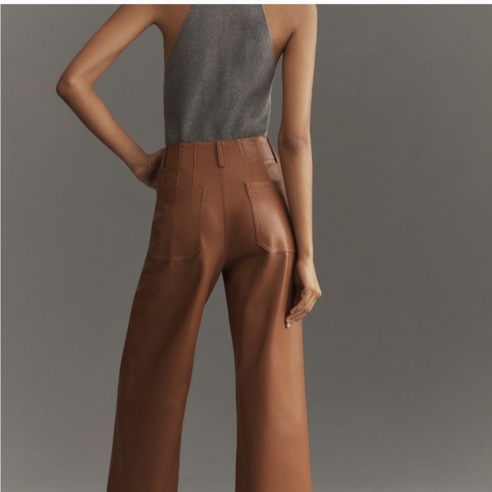 Anthropologie Maeve The Colette Faux leather pants Size 30 - Picture 3 of 9